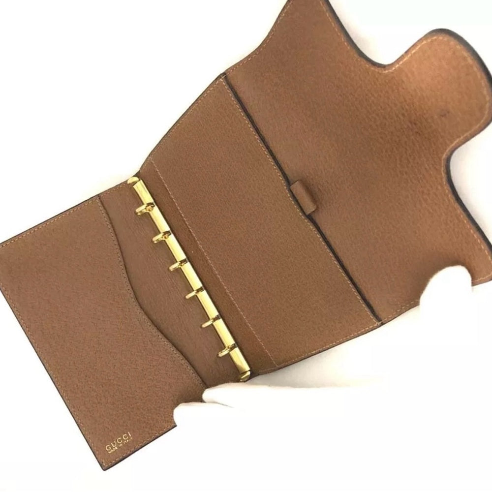 New GUCCI Horse Bit Leather Notebook Cover Set