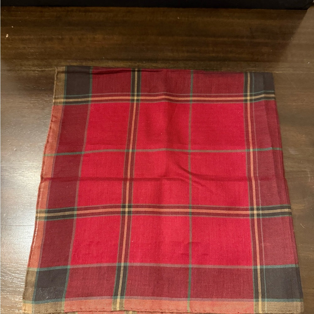 Dior Hand Rolled Plaid Handkerchief Scarf