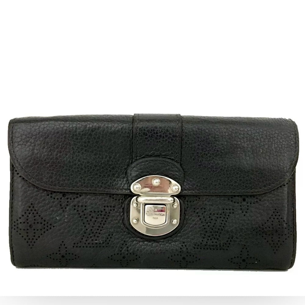 Louis Vuitton Black Mahina Iris Portefeuille Wallet