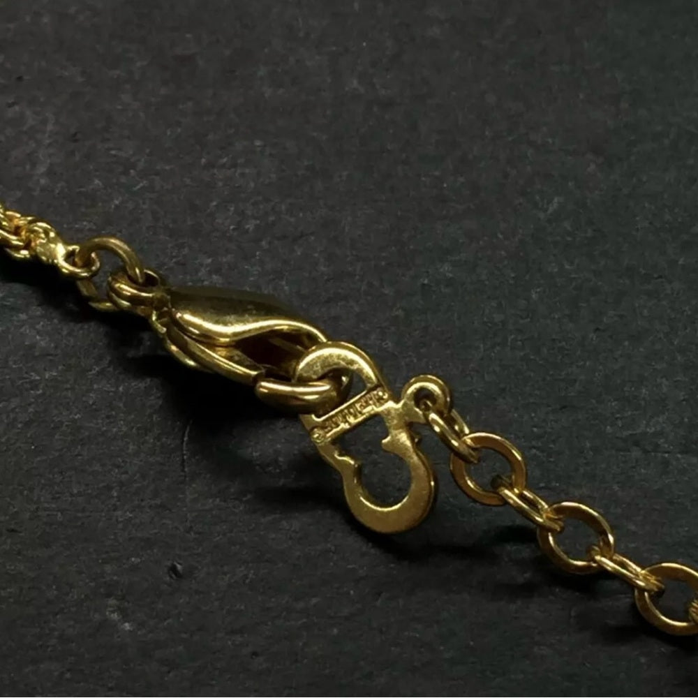 Christian Dior Bag Motif Gold Plated Necklace