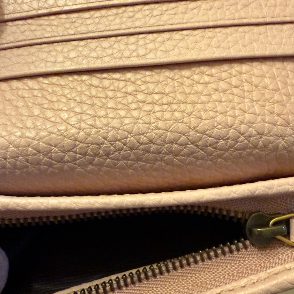 GUCCI New Animalier Bee Pink Leather Bifold Wallet