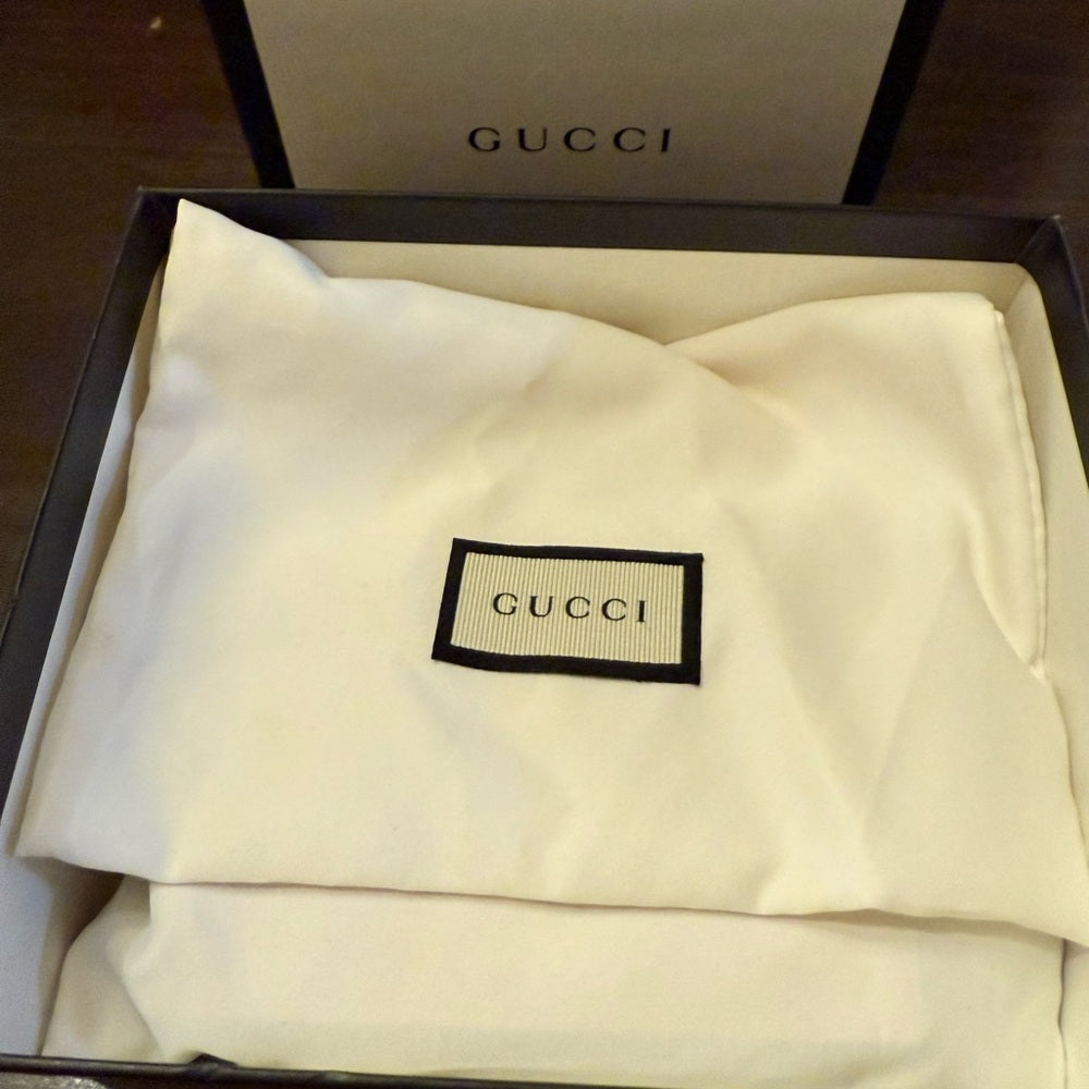 GUCCI New Animalier Bee Pink Leather Bifold Wallet