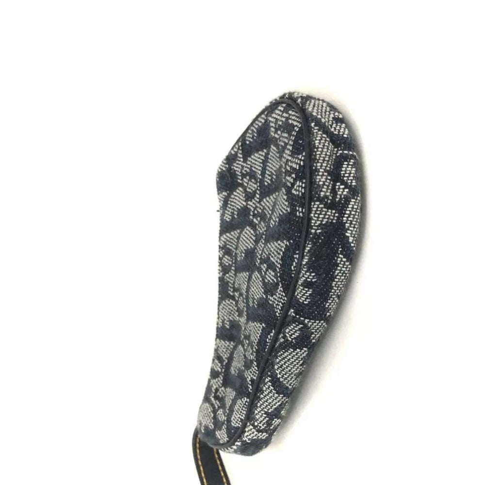 New Christian Dior Saddle Trotter Coin Purse Wallet Blue