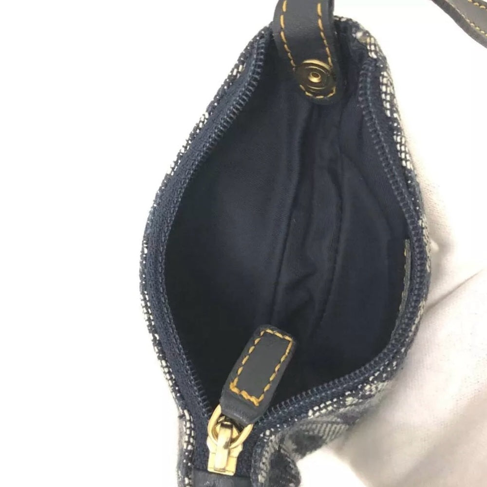 New Christian Dior Saddle Trotter Coin Purse Wallet Blue