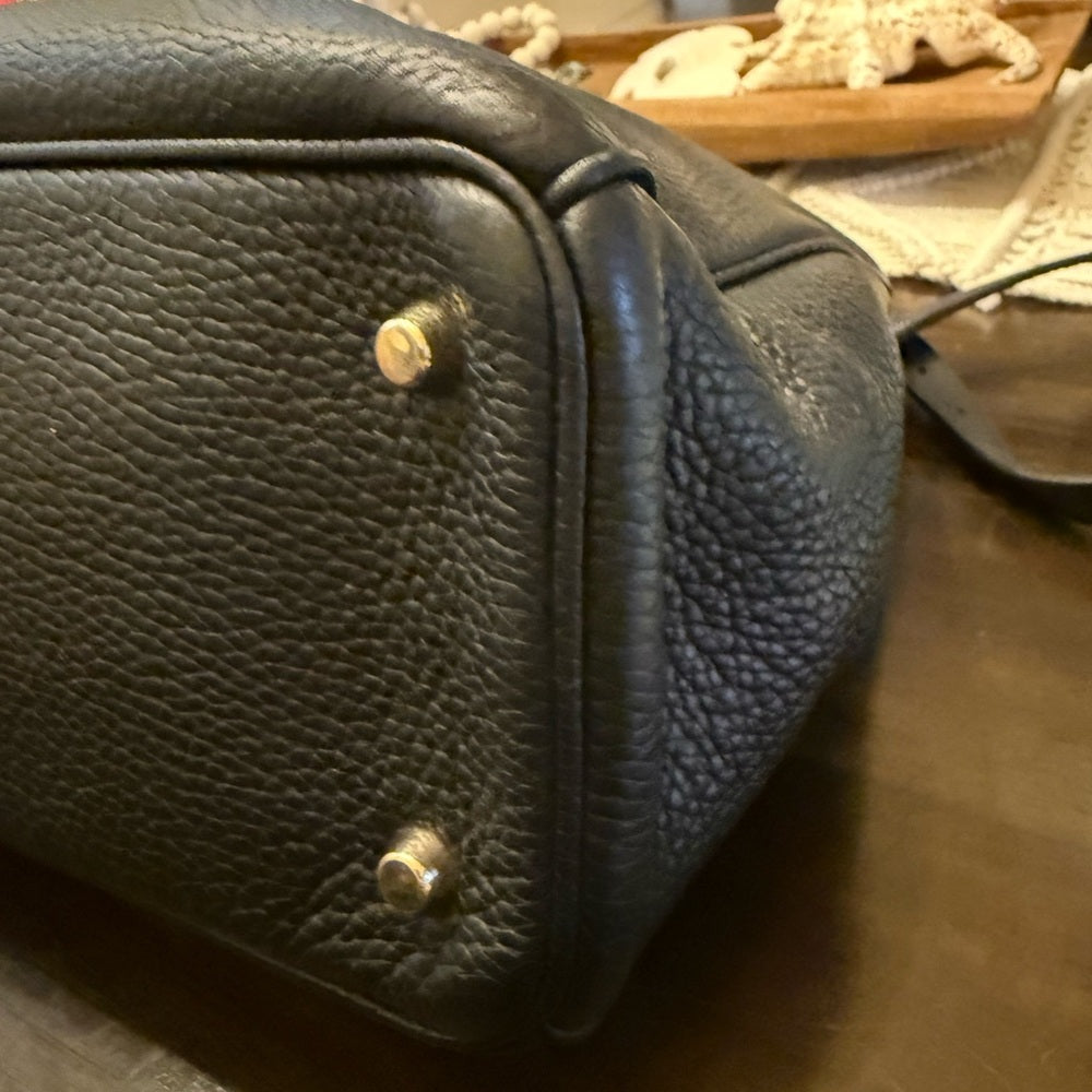 Dior Authentic Black Grained Leather Diorissimo Tote