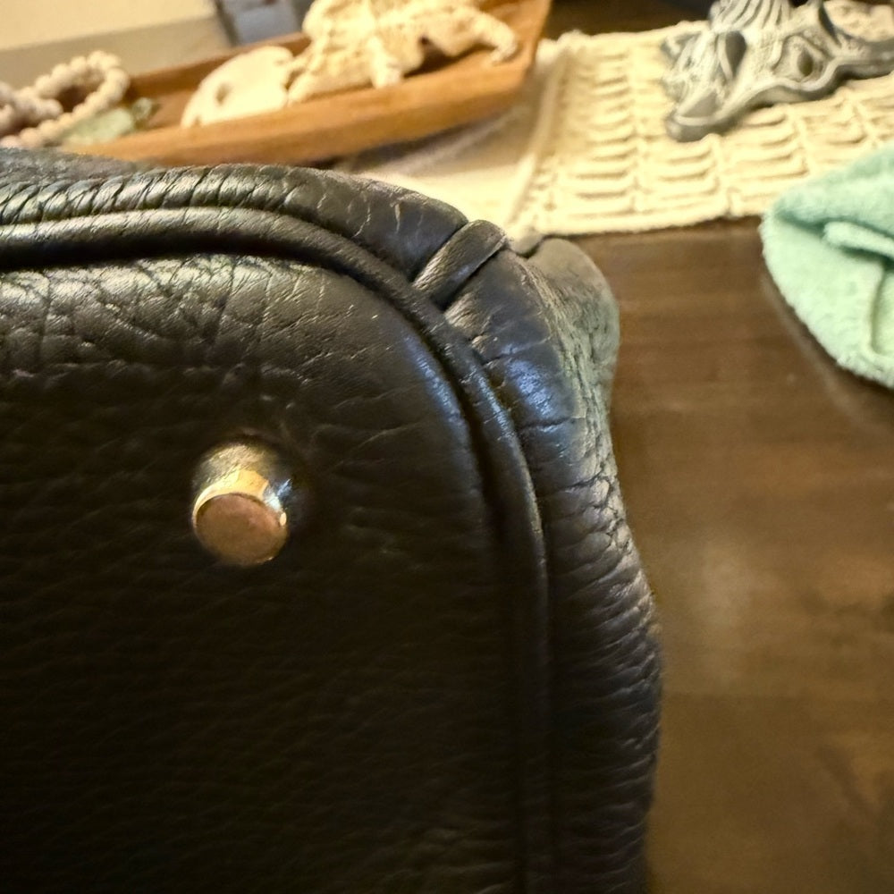 Dior Authentic Black Grained Leather Diorissimo Tote