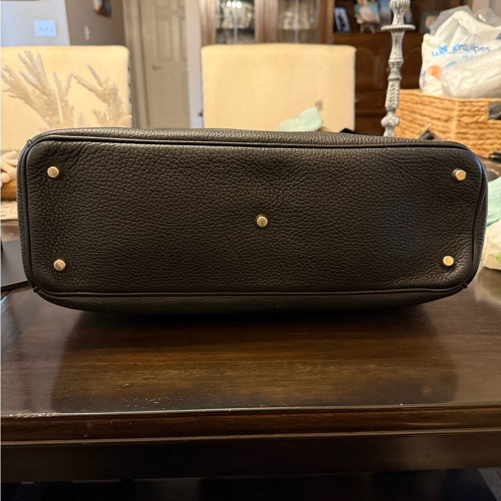 Dior Authentic Black Grained Leather Diorissimo Tote