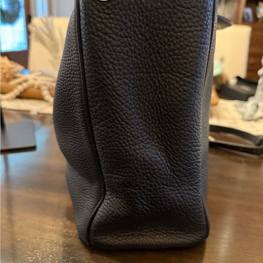 Dior Authentic Black Grained Leather Diorissimo Tote