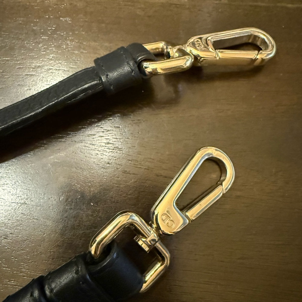 Dior Authentic Black Grained Leather Diorissimo Tote