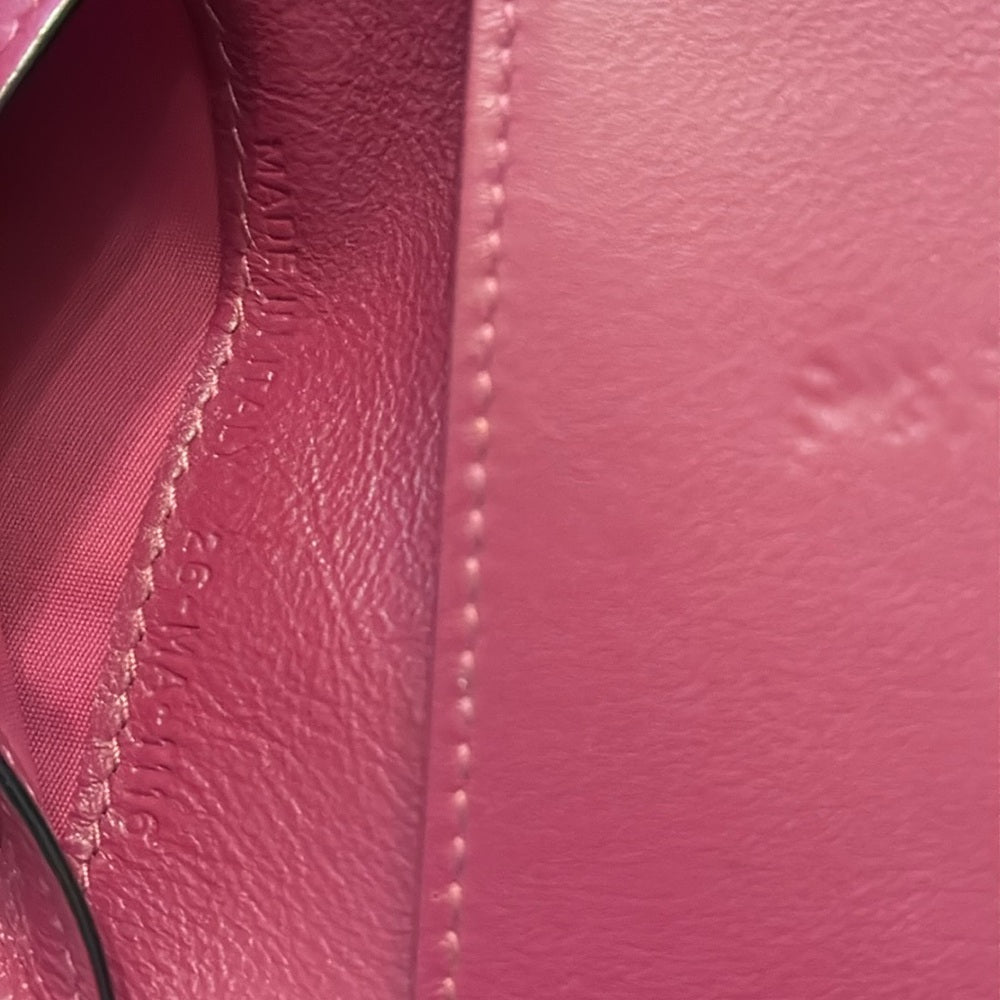 Dior Diorissimo Logo Charm Leather Trifold Wallet Black