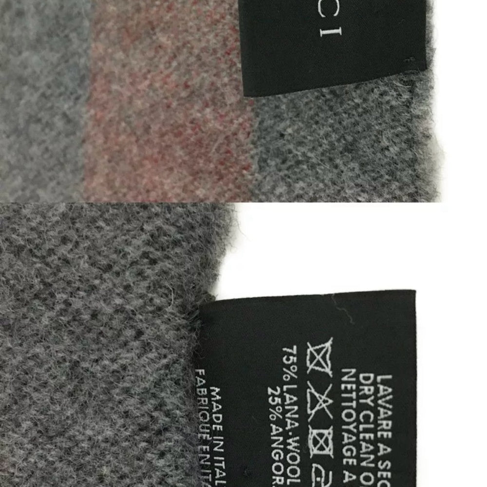 GUCCI Diamante Sherry Line 75% Wool 25% Angora Scarf