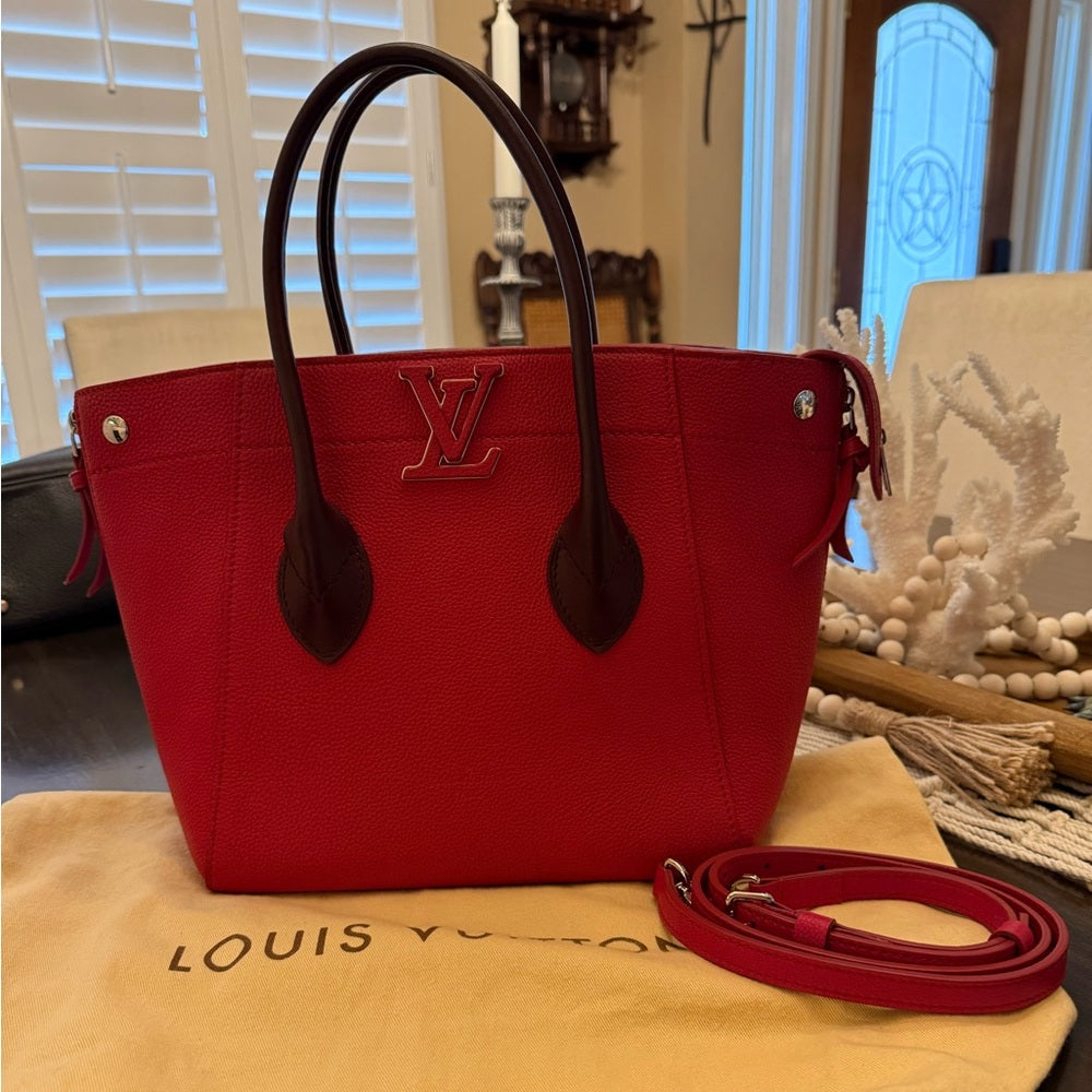 Louis Vuitton Freedom Bag in Red Calfskin Leather