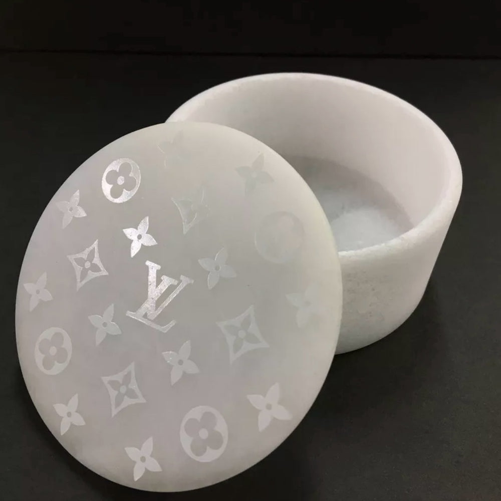 Louis Vuitton Rare Round Alabaster Dish