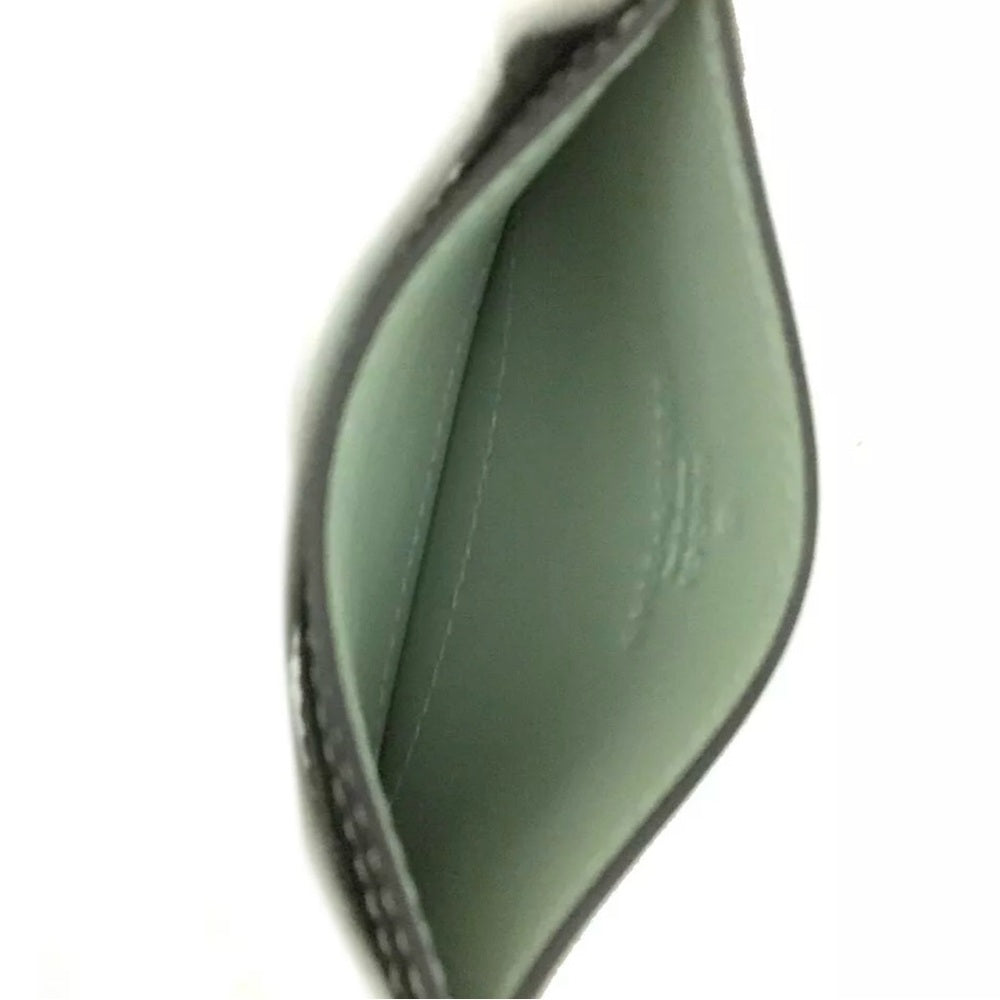 New GUCCI Ophidia GG Pale Green Canvas Leather Card Case