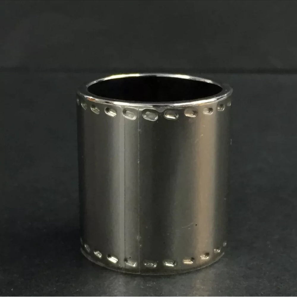 Hermes Key Charm Silver & Gold Tone Scarf Ring