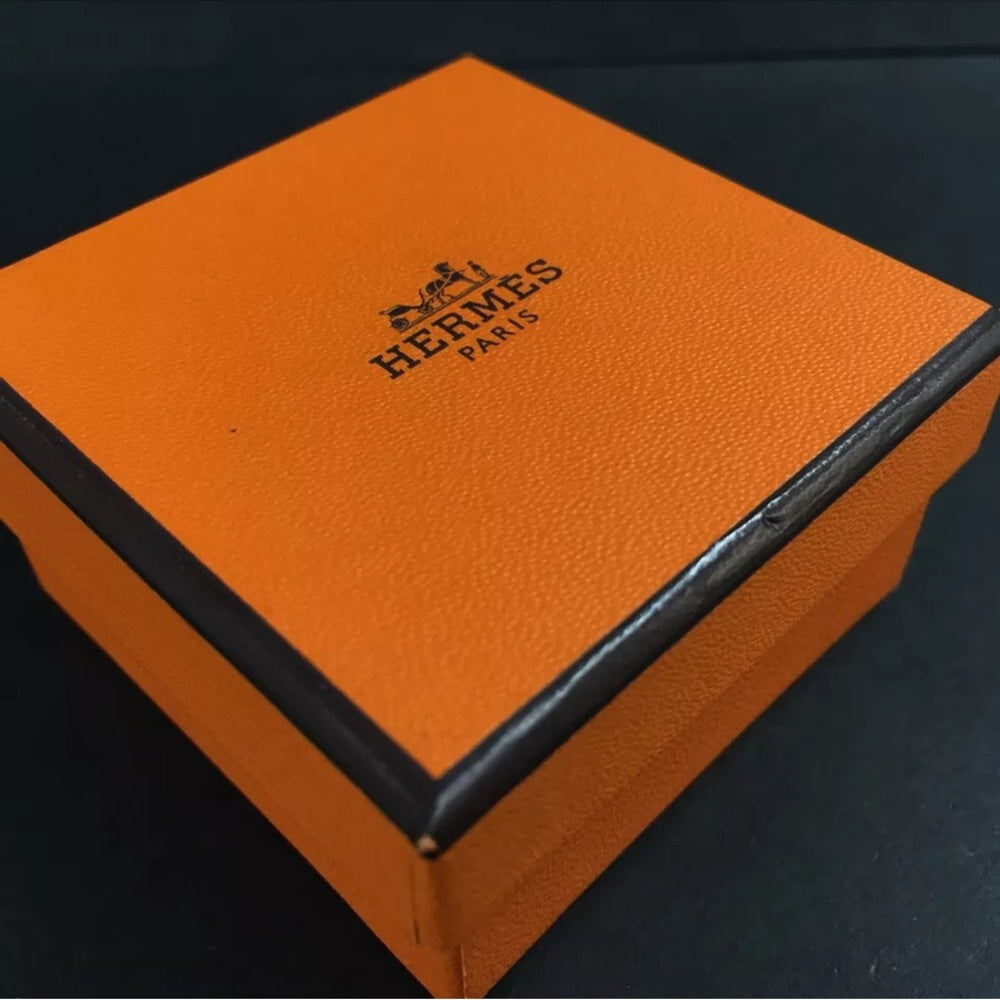 Hermes Key Charm Silver & Gold Tone Scarf Ring