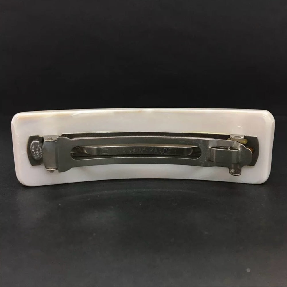 Chanel White and Silver Series 99A Hair Barrette