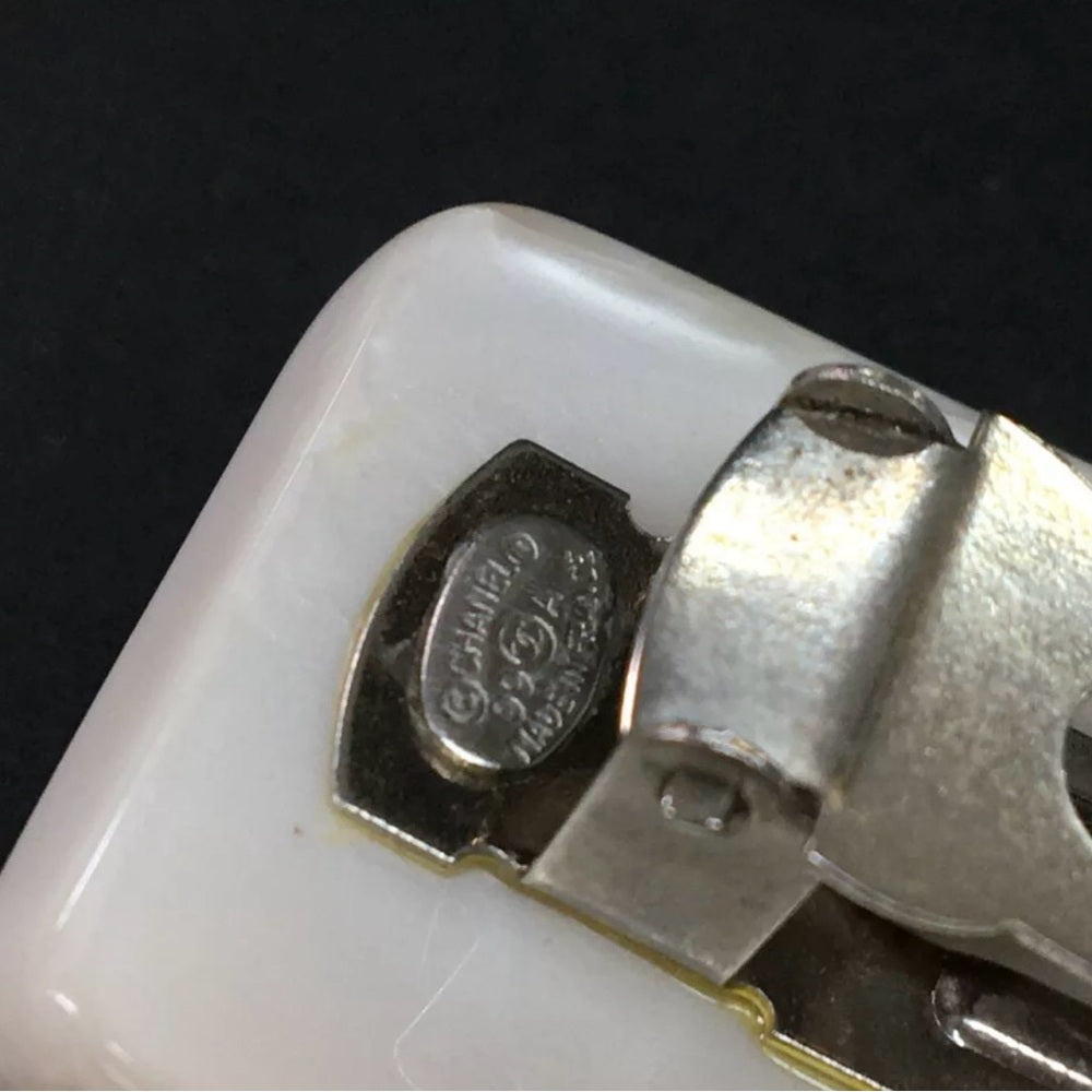 Chanel White and Silver Series 99A Hair Barrette