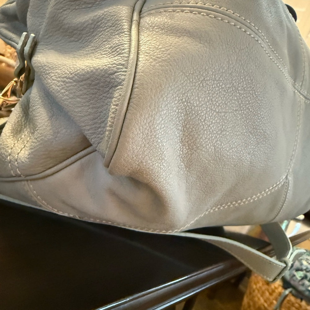 Etro Rare Light Blue Leather Two Way Bag