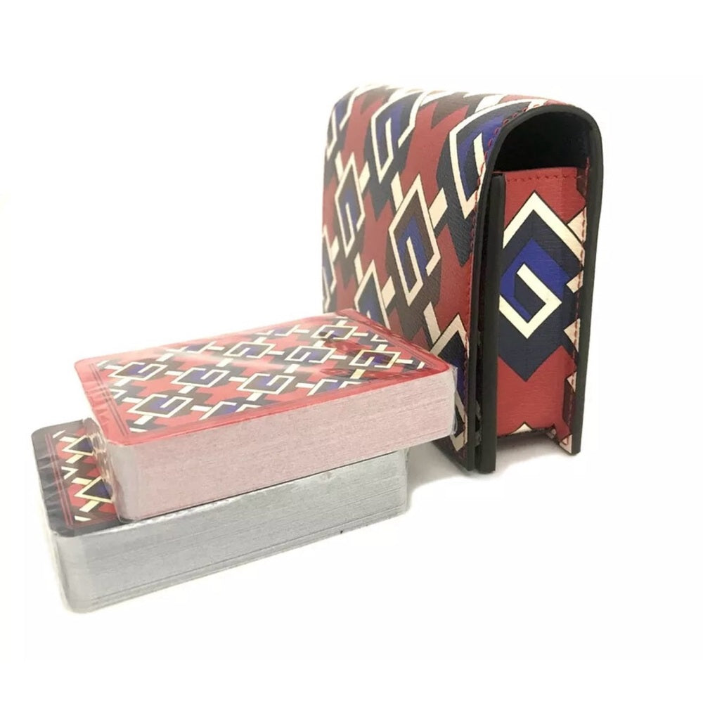 New GUCCI GG Logo Trump Playing Cards 2 Set w/Card Case