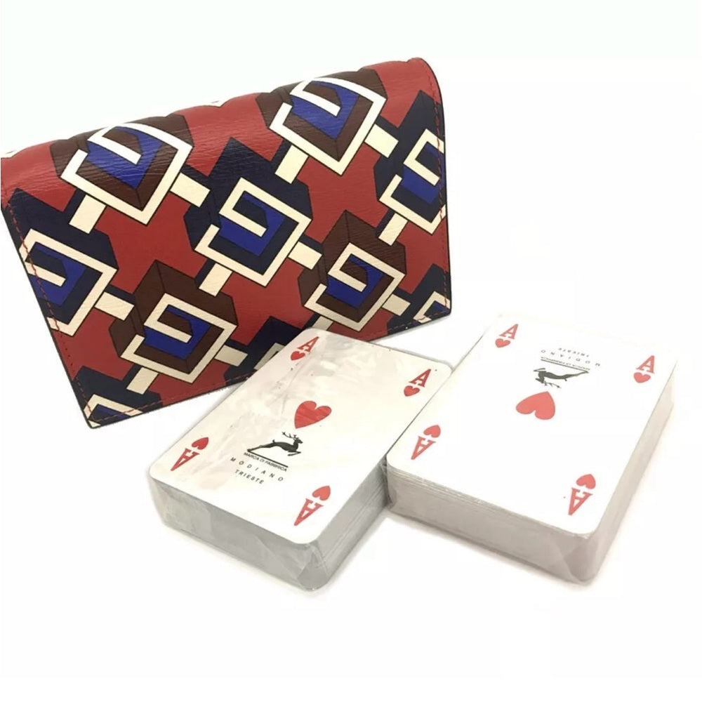 New GUCCI GG Logo Trump Playing Cards 2 Set w/Card Case