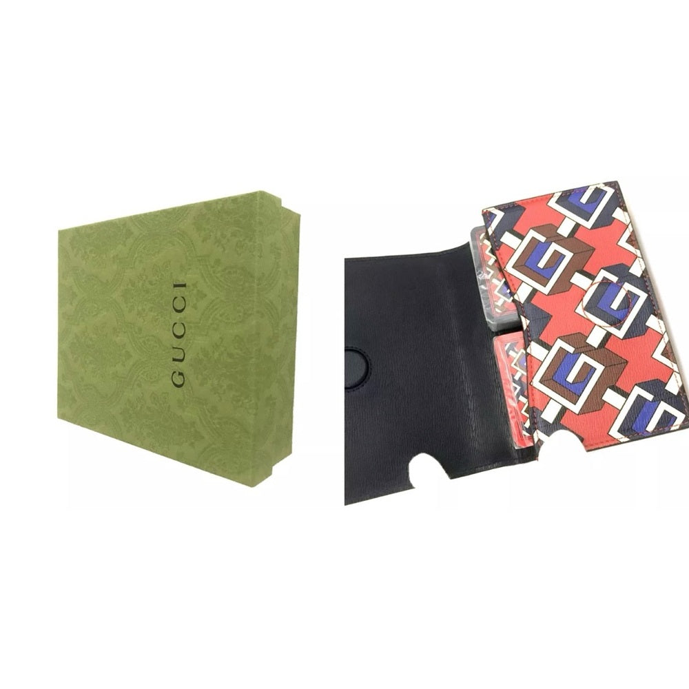 New GUCCI GG Logo Trump Playing Cards 2 Set w/Card Case