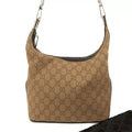 Beautiful Gucci GG Canvas and Leather Hobo Shoulder Bag