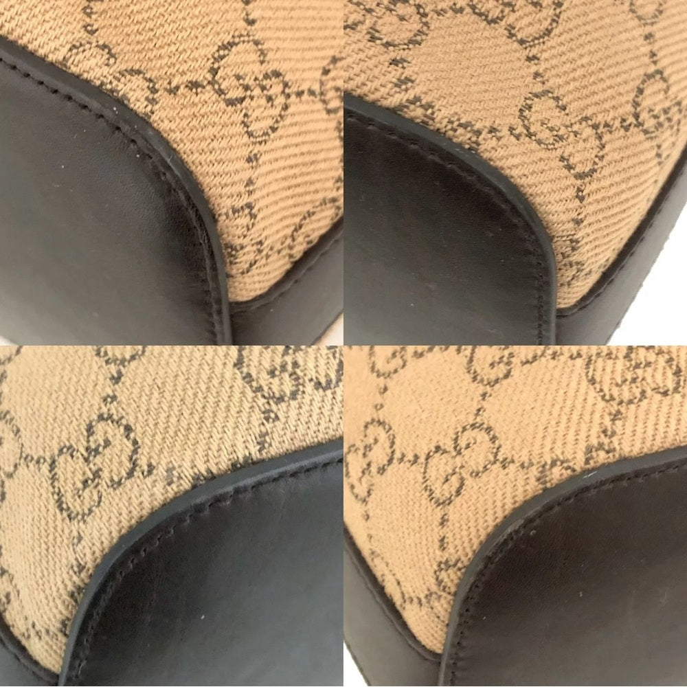 Beautiful Gucci GG Canvas and Leather Hobo Shoulder Bag