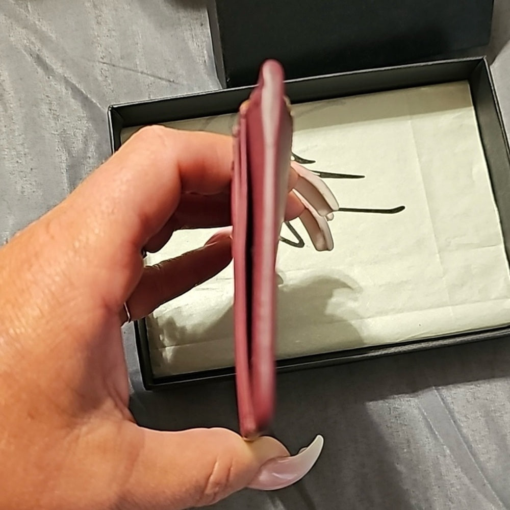 NIB Giuseppe Zanotti Bordeaux Card Holder Wallet.
