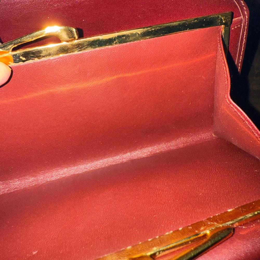 Cartier Leather Wallet with Gold Details