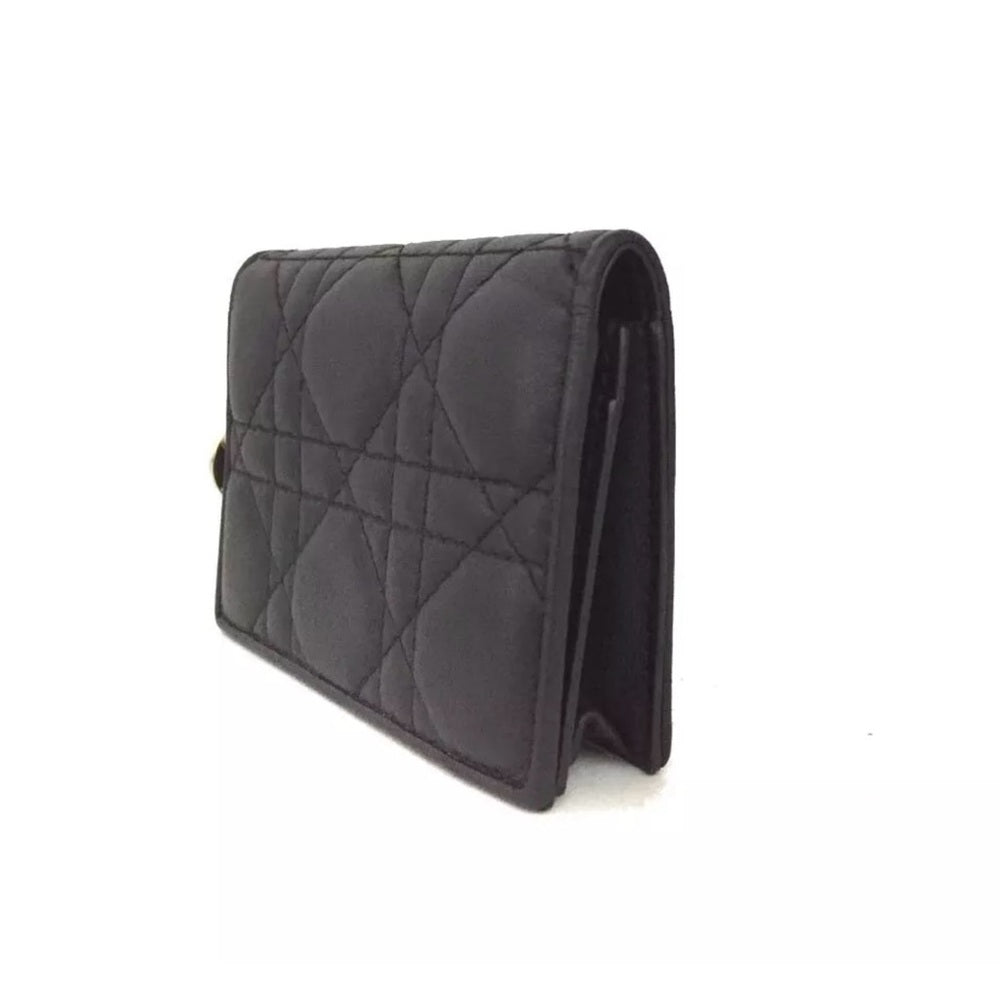 New Dior Black Cannage Bifold Wallet