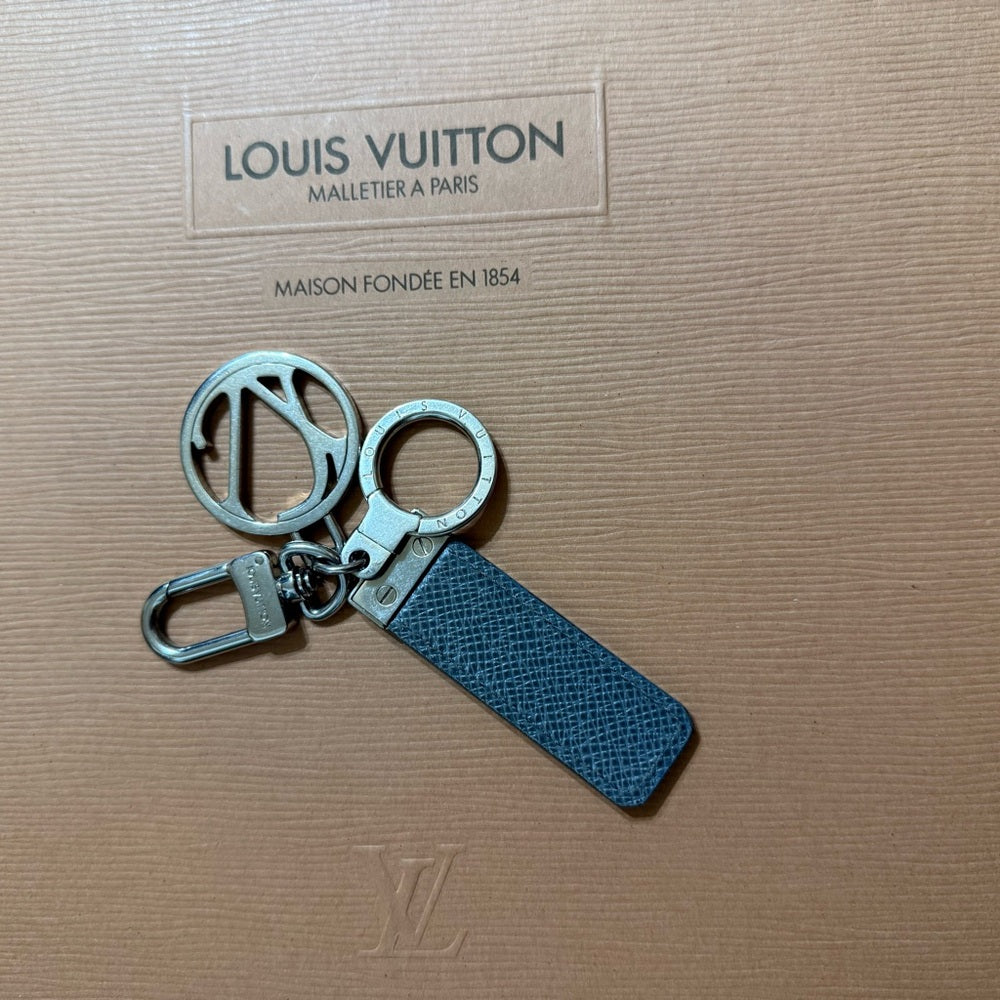 Louis Vuitton Silver and Grey Club Bag Charm Keychain