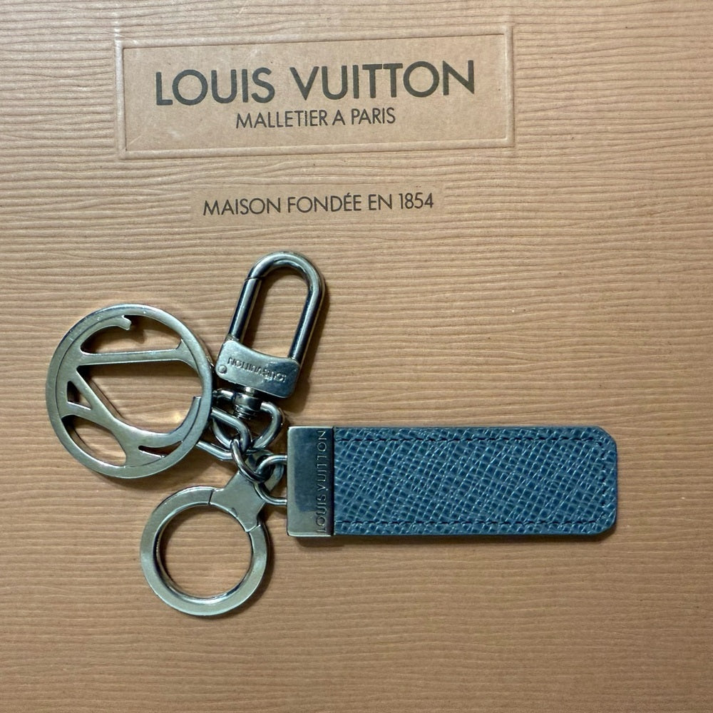 Louis Vuitton Silver and Grey Club Bag Charm Keychain