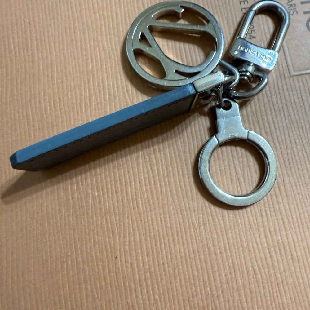 Louis Vuitton Silver and Grey Club Bag Charm Keychain