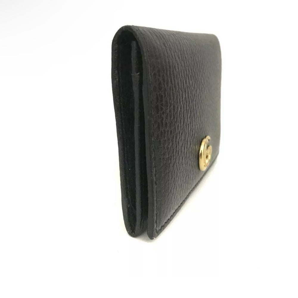 Gucci GG Marmont Leather Black Card Holder Wallet