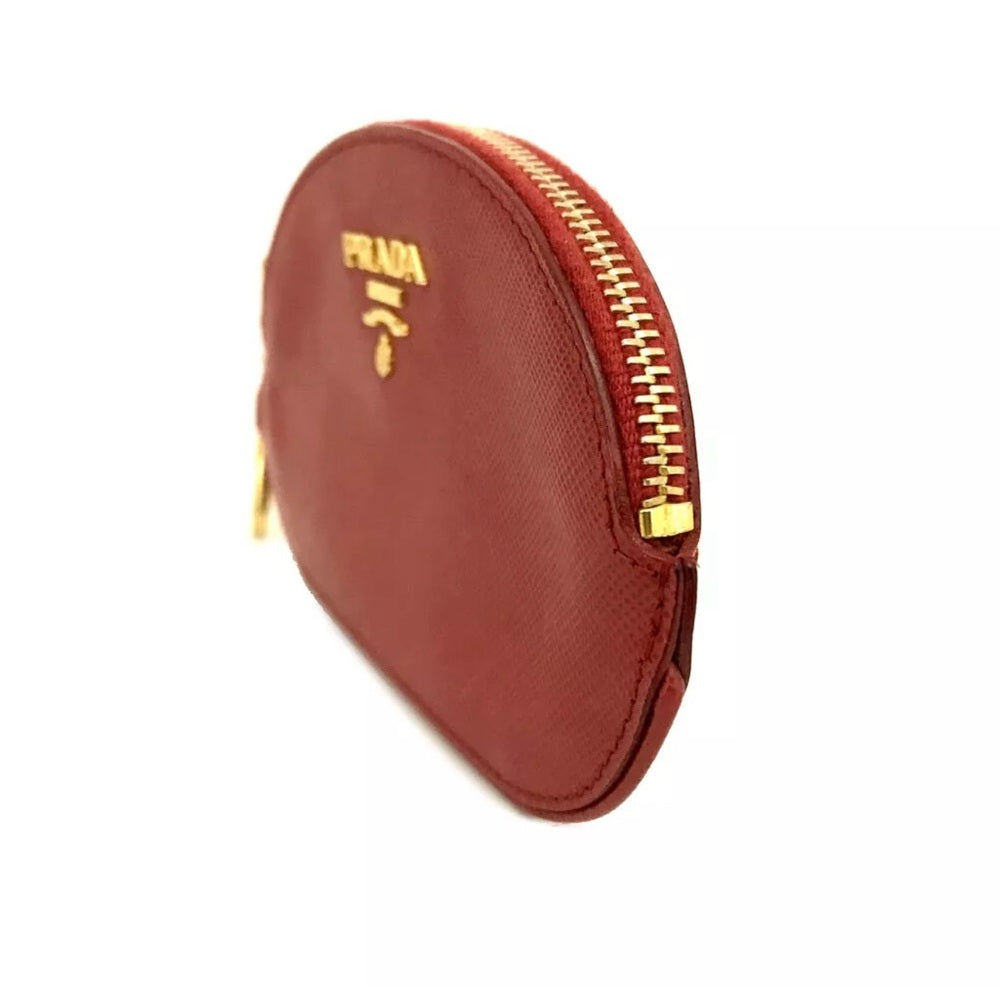 Prada Red Leather Coin Purse