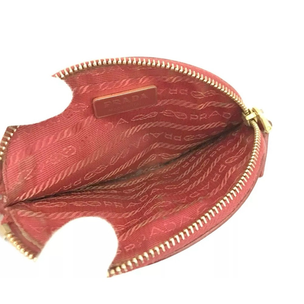 Prada Red Leather Coin Purse