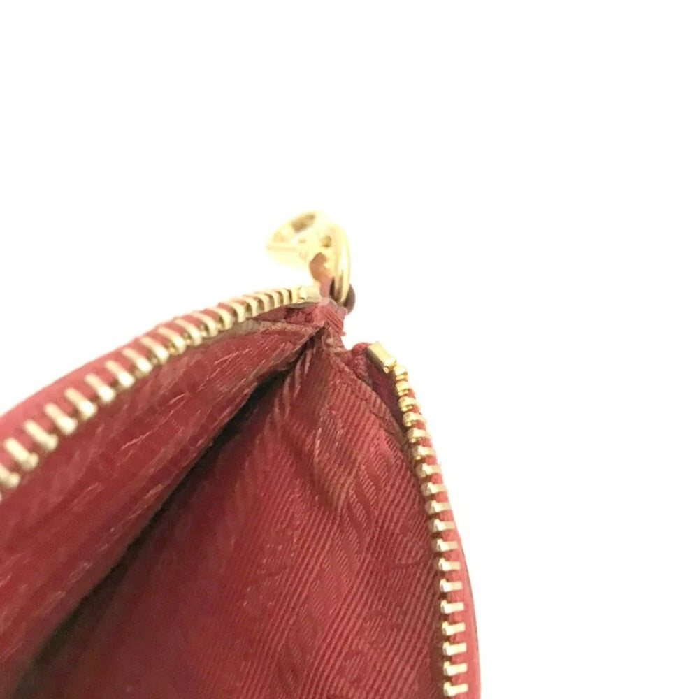 Prada Red Leather Coin Purse