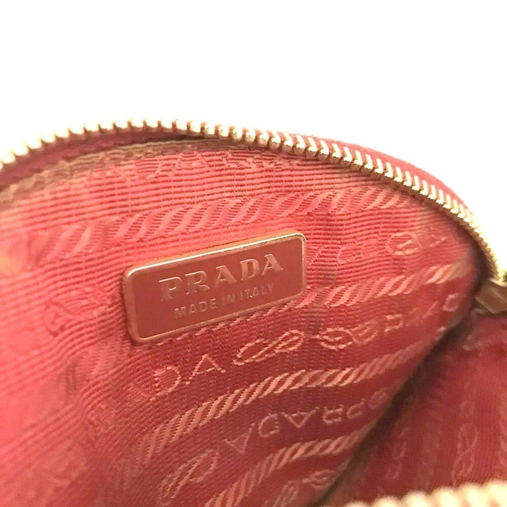 Prada Red Leather Coin Purse