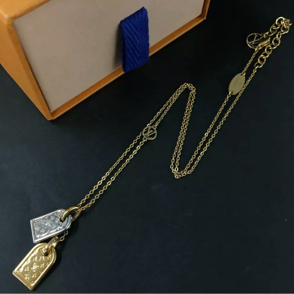 Louis Vuitton Nanogram Gold and Silver Necklace