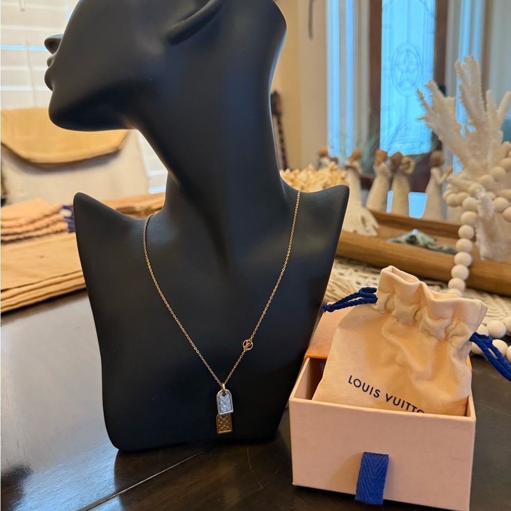 Louis Vuitton Nanogram Gold and Silver Necklace