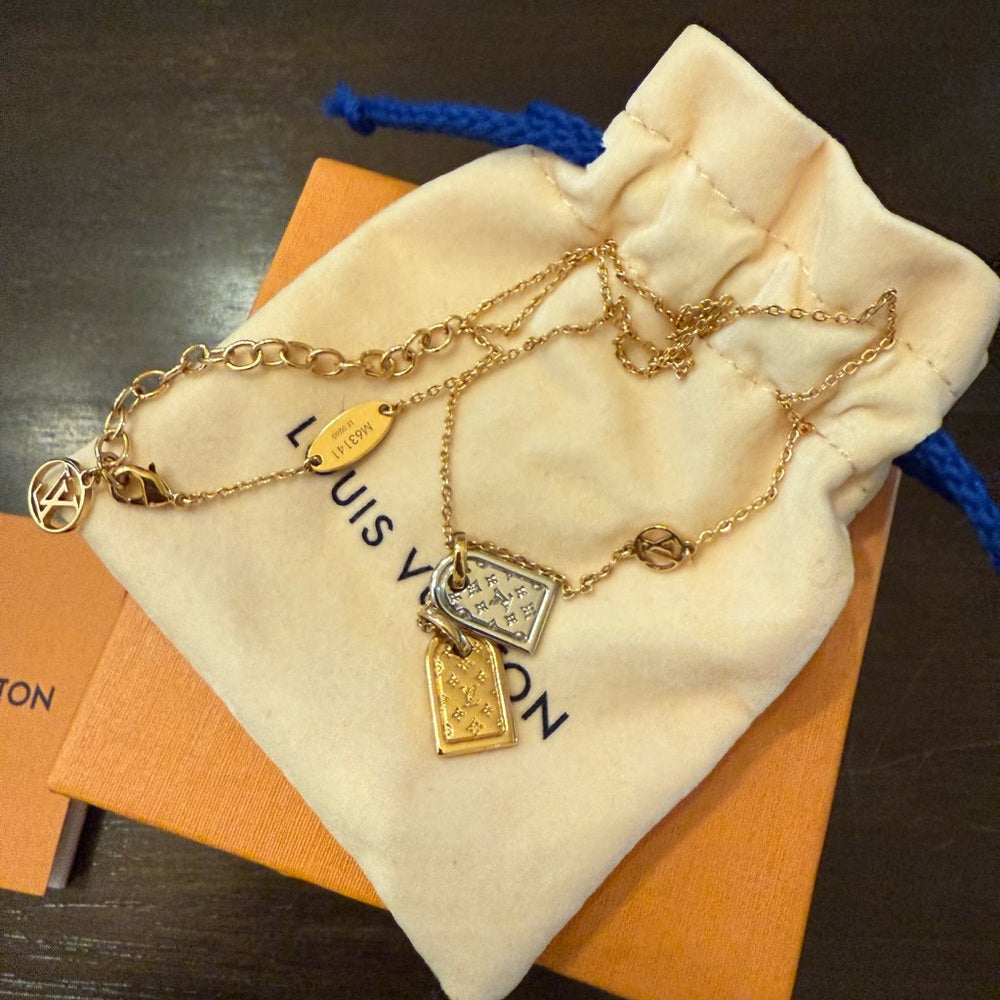 Louis Vuitton Nanogram Gold and Silver Necklace