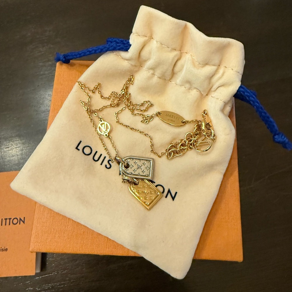 Louis Vuitton Nanogram Gold and Silver Necklace