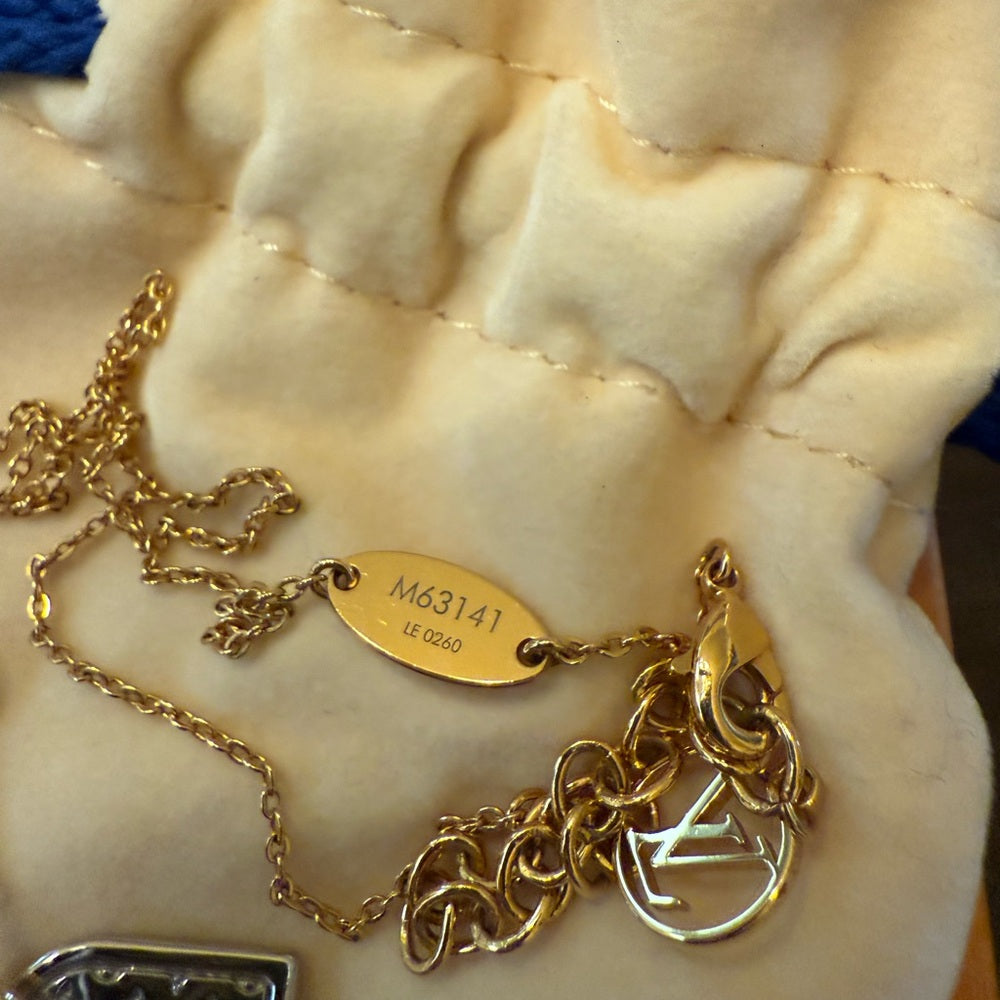 Louis Vuitton Nanogram Gold and Silver Necklace