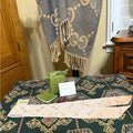 New Gucci Horsebit Rose Pink and Ivory Silk Scarf