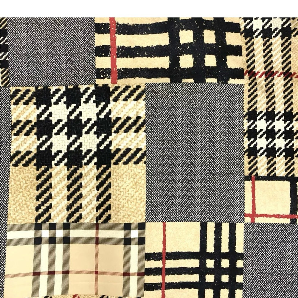 New Burberry Black Nova Check 100% Silk Scarf