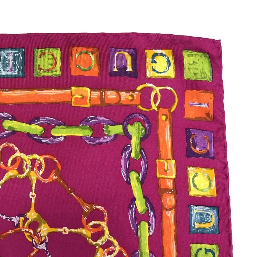 Gucci Logo Horse-bit 100% Silk Scarf