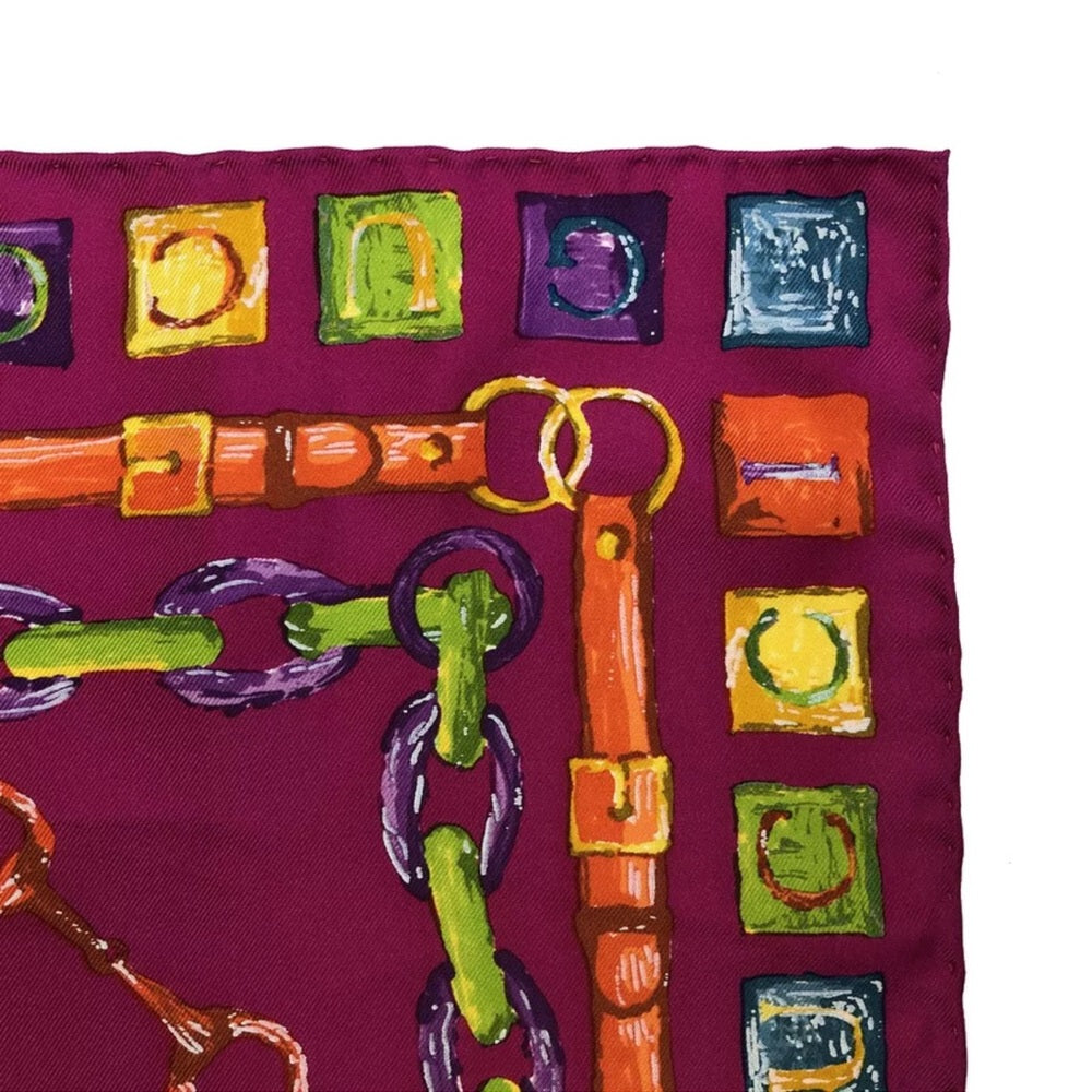 Gucci Logo Horse-bit 100% Silk Scarf