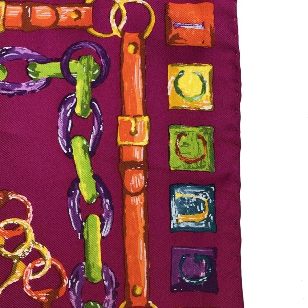 Gucci Logo Horse-bit 100% Silk Scarf