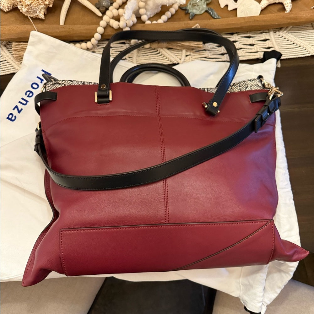 Proenza Schouler Elaphe Red Leather with Python 3 Way Tote